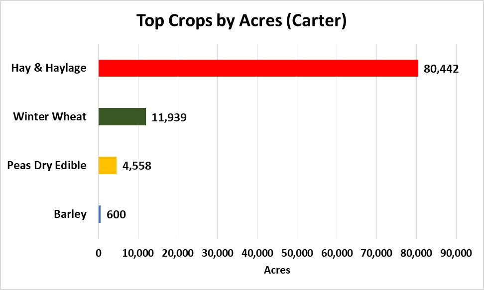Top Crops by Acres (Carter County)