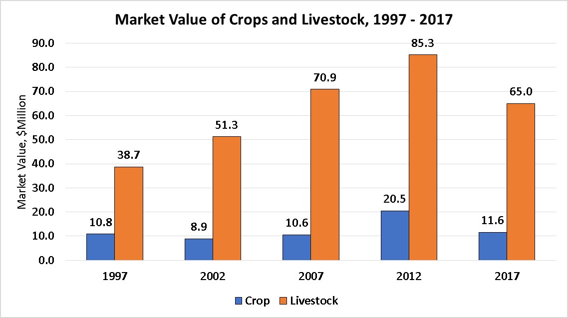 Market Value of Crops and Livestock-Custer County