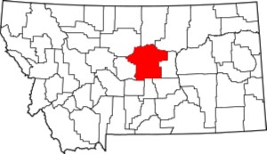Fergus County highlighted on Montana map