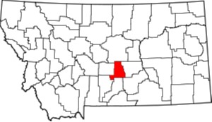 Golden Valley County highlighted on Montana map
