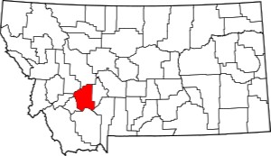 Jefferson County highlighted on Montana map