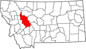 Lewis and Clark County on Montana Map