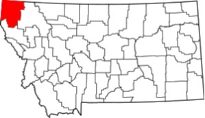 Liberty County on Montana Map