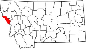 Mineral County on Montana Map