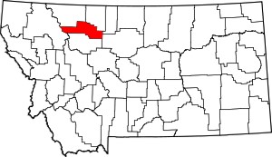 Pondera County on Montana Map