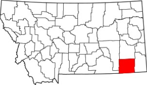 Powder River County on Montana Map
