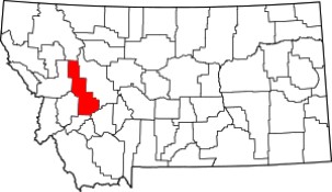 Powell County on Montana Map