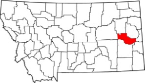Prairie County on Montana Map