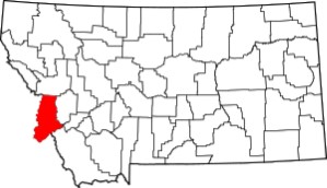 Ravalli County on Montana Map