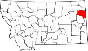 Richland County on Montana Map