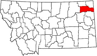 Roosevelt County on Montana Map