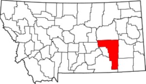 Rosebud County on Montana Map