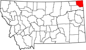 Sheridan County on Montana Map