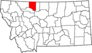 Toole County on Montana Map