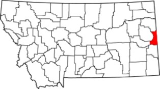 Wibaux County on Montana Map